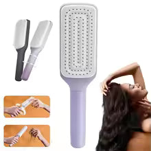 brosse a cheveux rétractable autonettoyante