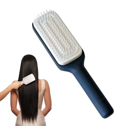 brosse a cheveux rétractable autonettoyante